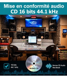 Mise en conformit&eacute; audio CD 16 bits 44.1 kHz